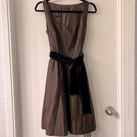 Banana Republic Chocolate Brown Dress with Sash - Picture 1 of 13
